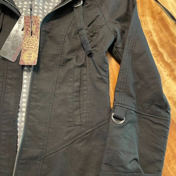 Womens 3 Three Stones Coat Jacket Black Size Small Easy Love Brand New - Picture 12 of 14